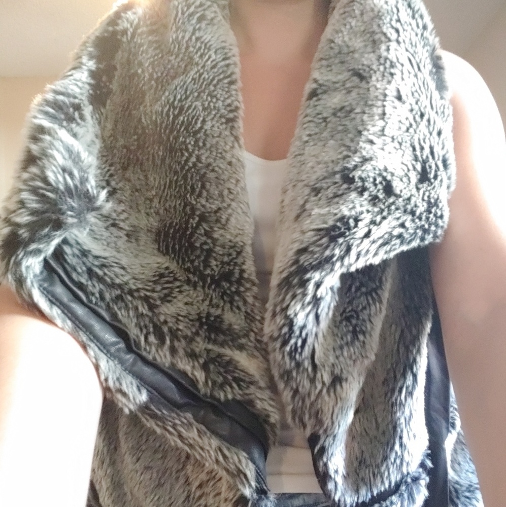 Faux fur vest